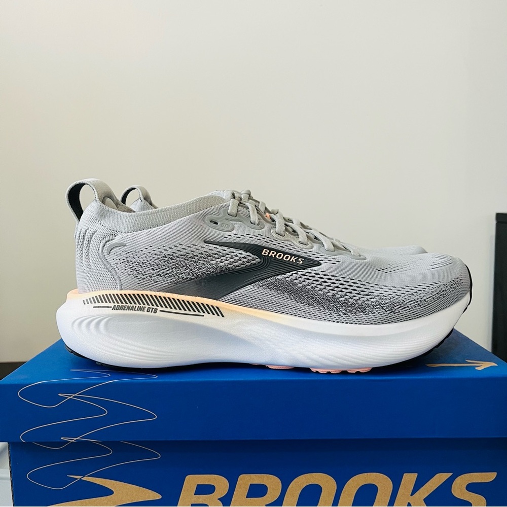 Brooks Adrenaline GTS 25 Womens 120443-1B-032 Grey/Blackened Pearl/Coral